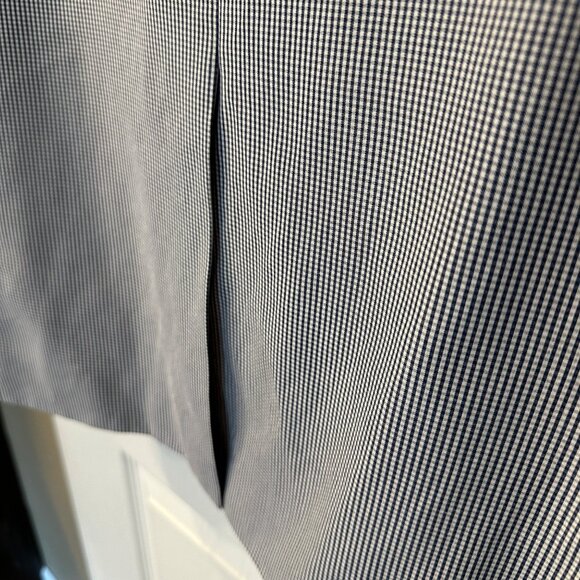 Chaps | 42R Navy Blue & White Gingham 2 Button Sport Coat Blazer Suit Summer - Picture 7 of 12